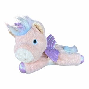 Olli Ella Dinkum Shimmer Unicorn Plush Posable Stuffed Animal 11” Pink Purple